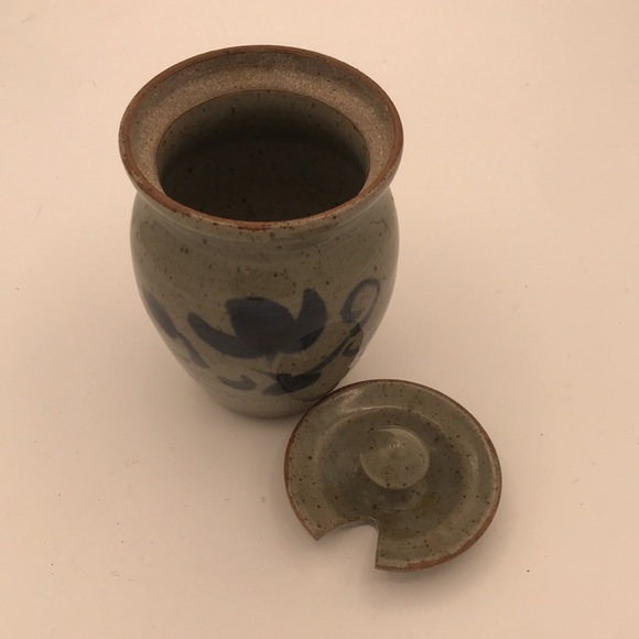 Studio Pottery Honey Pot Sugar Pot Signed Stoneware - Picture 2 of 8